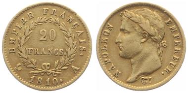 Frankreich 20 Francs 1810 A - Napoleon Empereur